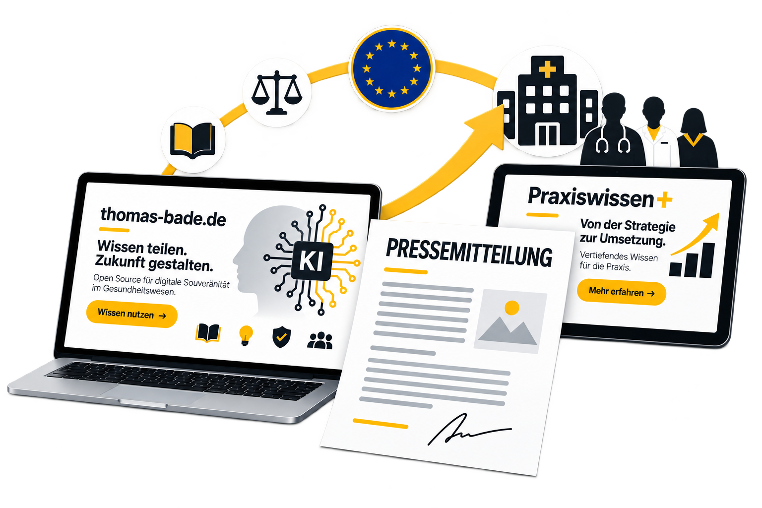 Pressemitteilung: Open Source und Praxiswissen+ – KI-Kompetenz im Gesundheitswesen